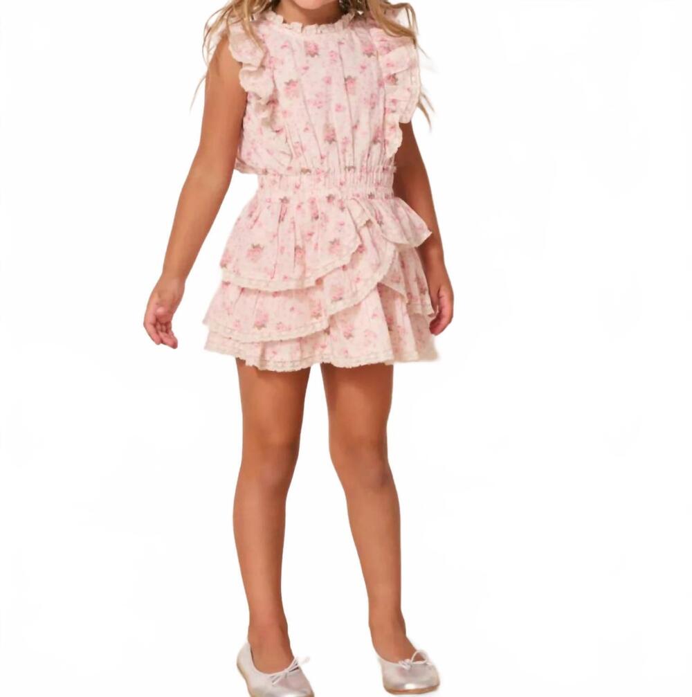 NEW LOVESHACKFANCY girl's decker dress in shadowed lilac